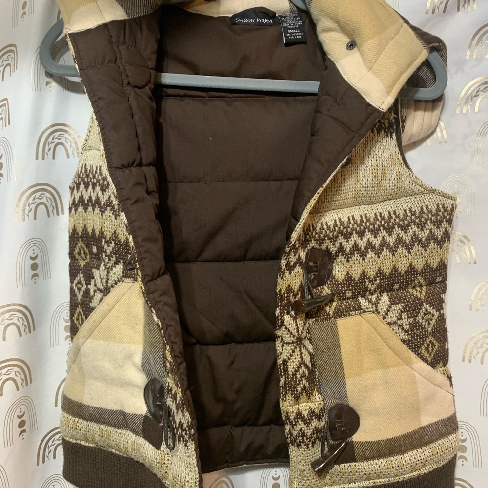 Sweater Project Brown and Cream Vest